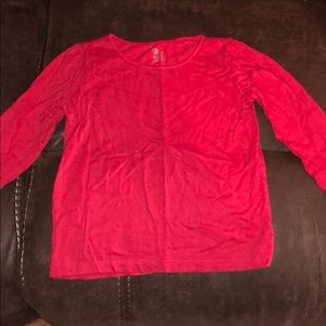 Red long sleeve shirt